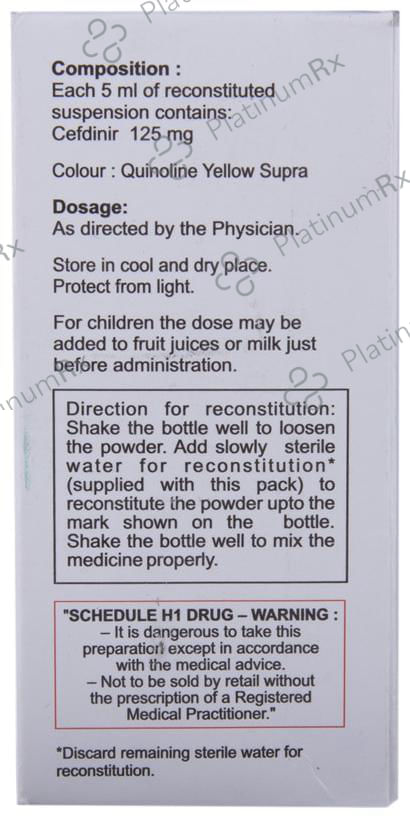 Cefrine 125mg Oral Suspension 30ml