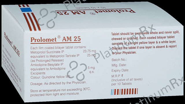 Prolomet AM 5/25mg Tablet PR 10s