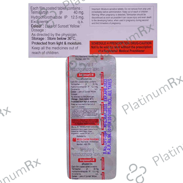 Angiosart H 80/12.5mg Tablet 10s