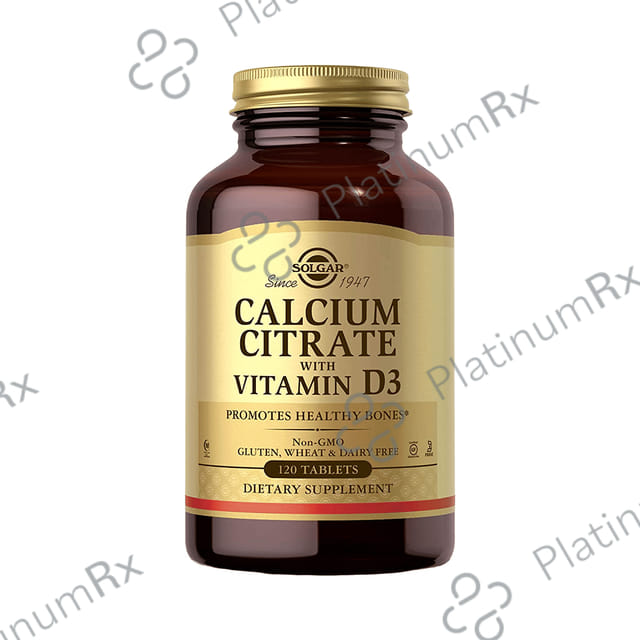 Solgar Calcium Citrate with Vitamin D3 Tablet 120s