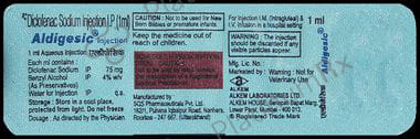 Aldigesic 75mg Injection 1ml