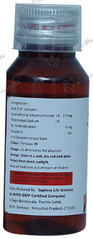 Mot LC 4/2.5mg Syrup 60ml