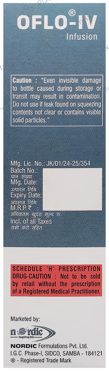 Oflo Iv 200mg Infusion 100ml