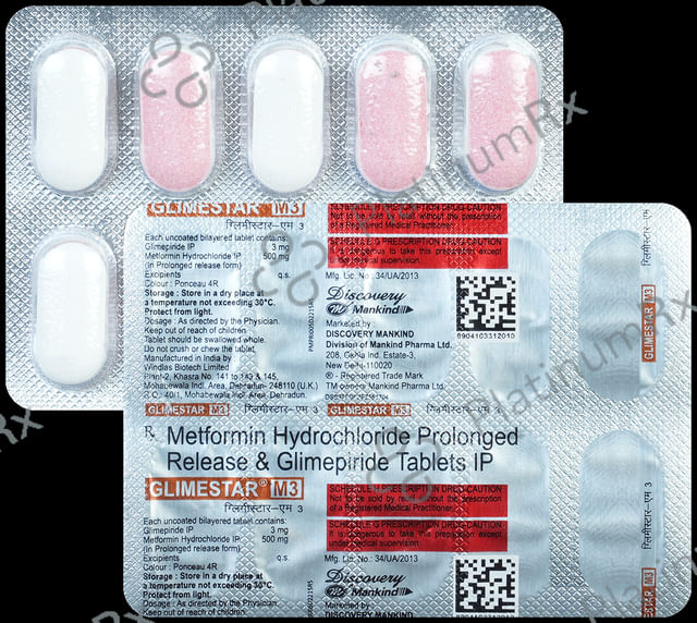 Glimestar M 3/500mg Tablet PR 10s