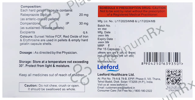 Renvorab DSR 30/20mg Capsule 15s
