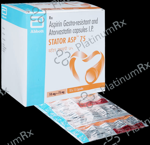 Stator Asp 75/10mg Capsule 15s