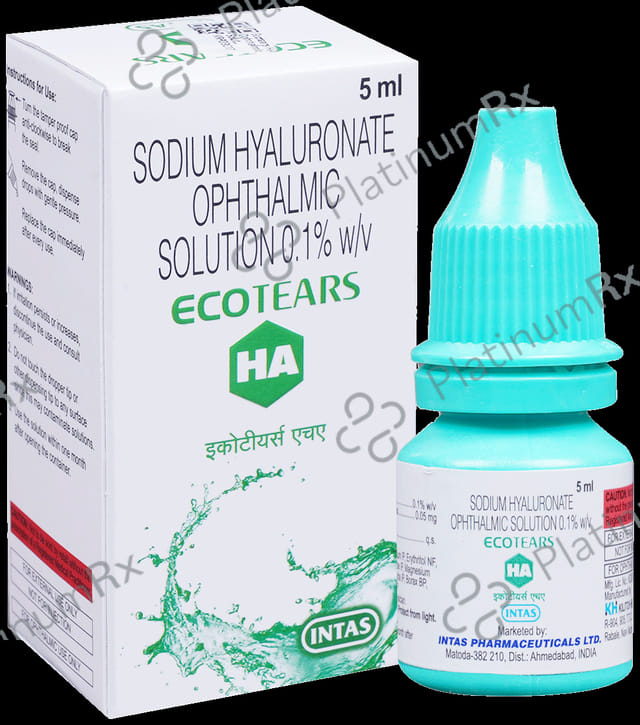 Ecotears HA 0.1% Ophthalmic Solution 5ml