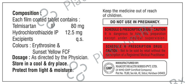 Telmend-H 80/12.5 Tablet