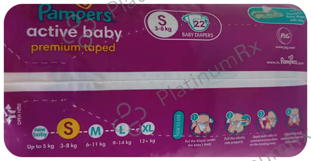 Pampers Active Baby Comfortable Diaper Small 22s