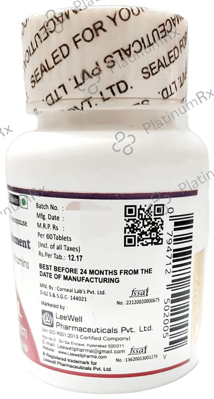 Zeowell 60000IU Women Iron Folic acid DHA Vitamin D3 Prenatal Postnatal Tablet 60s