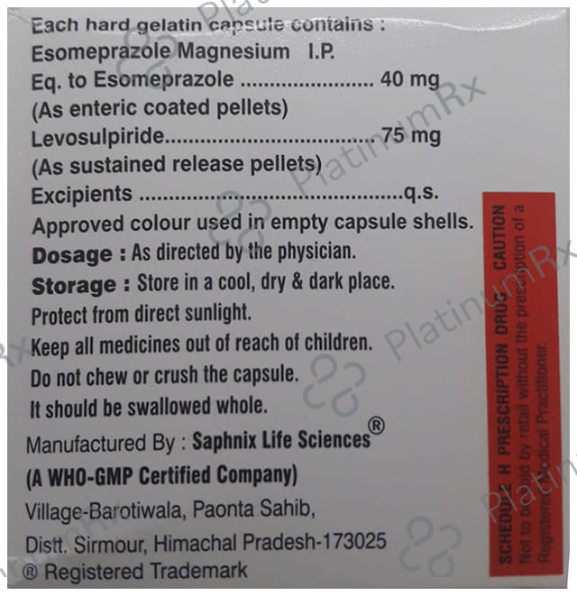 Lesmezole 40/75mg Capsule SR 10s