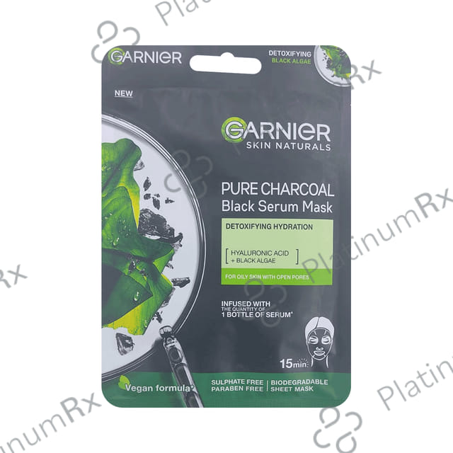 Garnier Skin Naturals Black Serum Pure Charcoal Face Mask 28 Face Mask