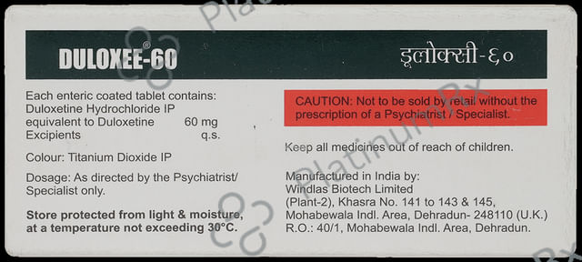 Duloxee 60mg Tablet