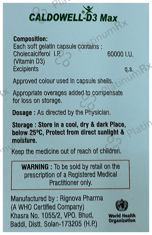 Caldowell-D3 Max Softgel Capsule