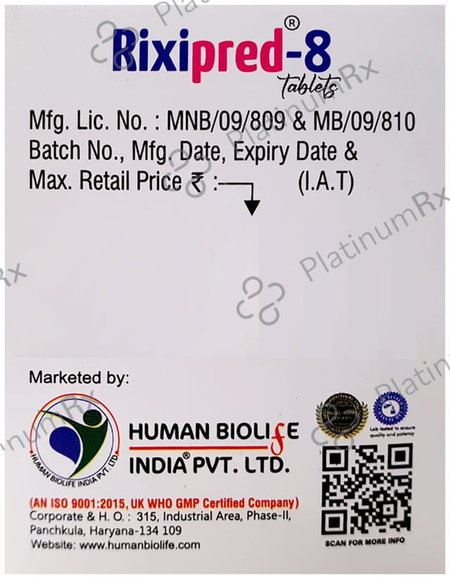 Rixipred 8mg Tablet