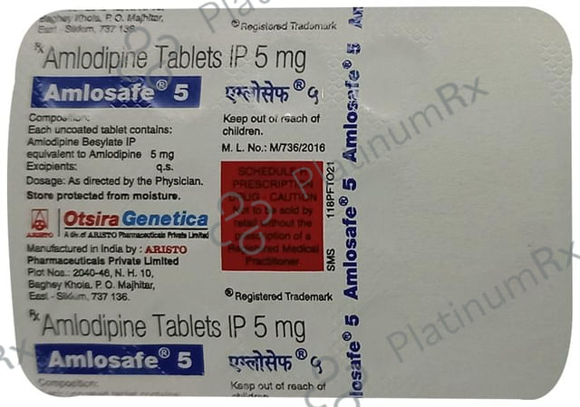 Amlosafe 5mg Tablet 15s