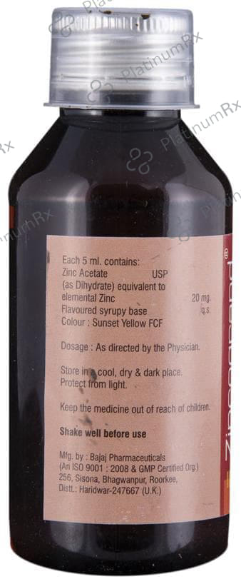 Zincogrand 20mg Syrup 100ml