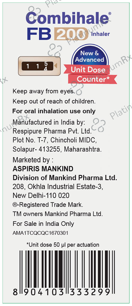 Combihale FB 200/6mcg Inhaler 120MDI
