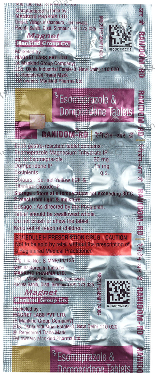 Ranidom RD 15/20mg Tablet 10s