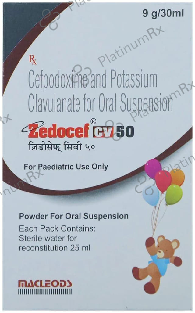 Zedocef CV 50/31.25mg Syrup 30ml