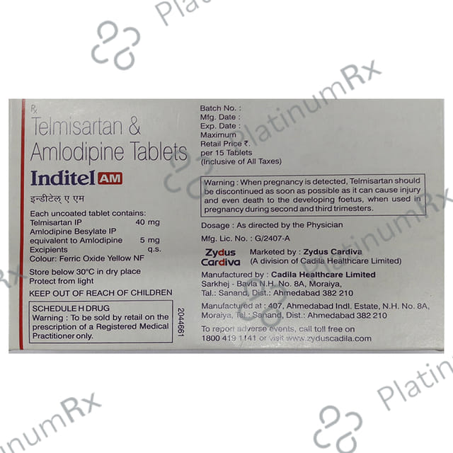 Inditel AM 40/5mg Tablet 10s