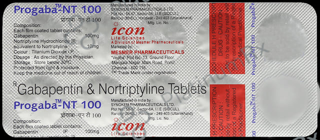 Progaba NT 100/10mg Tablet 10s