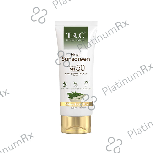 TAC The Ayurveda Co Eladi Sunscreen SPF 50 PA+++ Cream 50gm