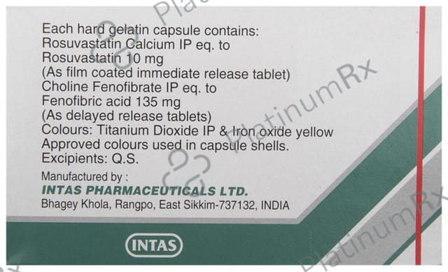 Arvast CF 135/10mg Capsule DR 10s