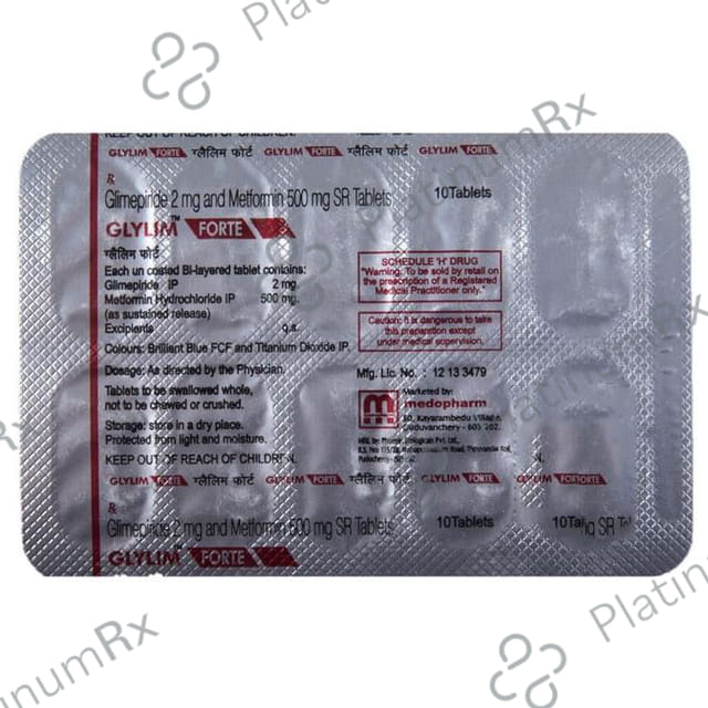 Glylim Forte 2/500mg Tablet SR 10s