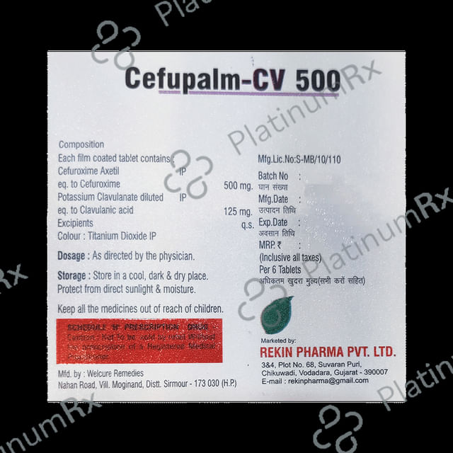 Cefupalm CV 500/125mg Tablet 16s