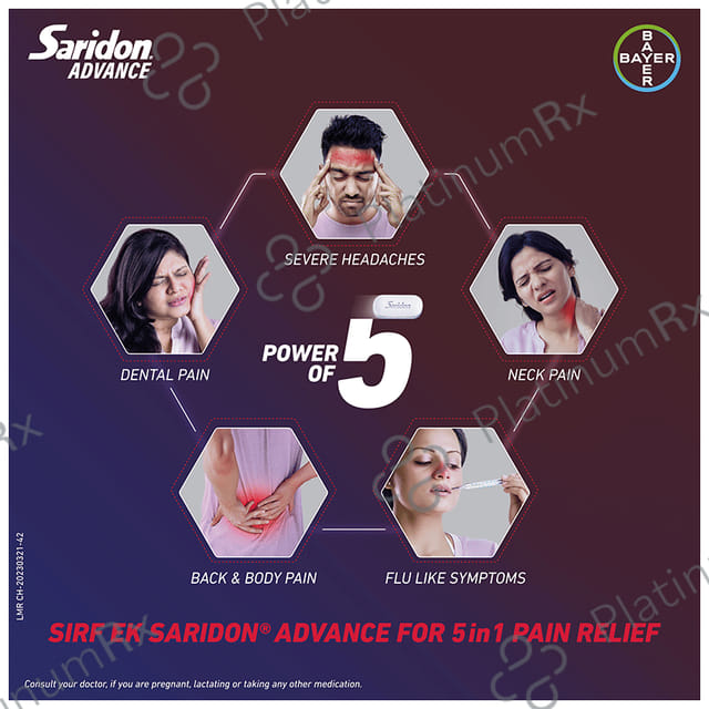 Saridon Advance 50/650mg Tablet 10s
