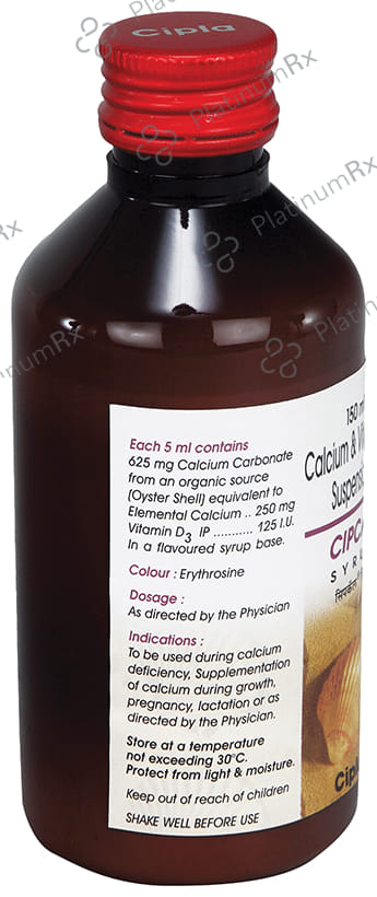Cipcal 250mg/125IU Syrup 150ml
