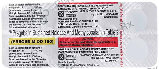 Pregeb M OD 1500mcg/150mg Tablet SR 10s