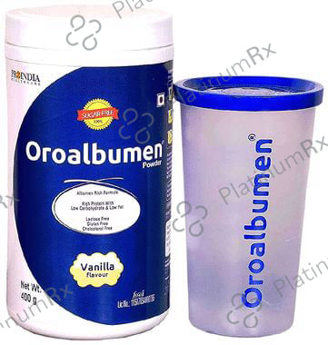 Proindia Healthcare Oroalbumen Albumen Rich Formula with High Protein Flavour Powder Vanilla Powder 400gm