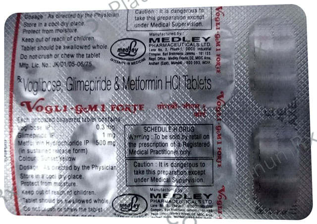 Vogli GM 1/500/0.3mg Tablet SR 10s