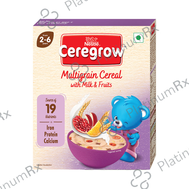 Nestle Ceregrow Multigrain Cereal with Milk & Fruits for 2 6 Years - Rich in Iron