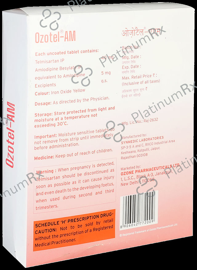 Ozotel AM 5/40mg Tablet 30s