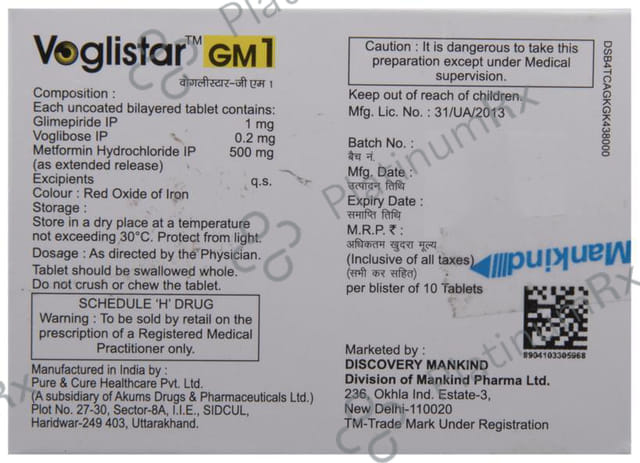 Voglistar GM1 Tablet ER 10s