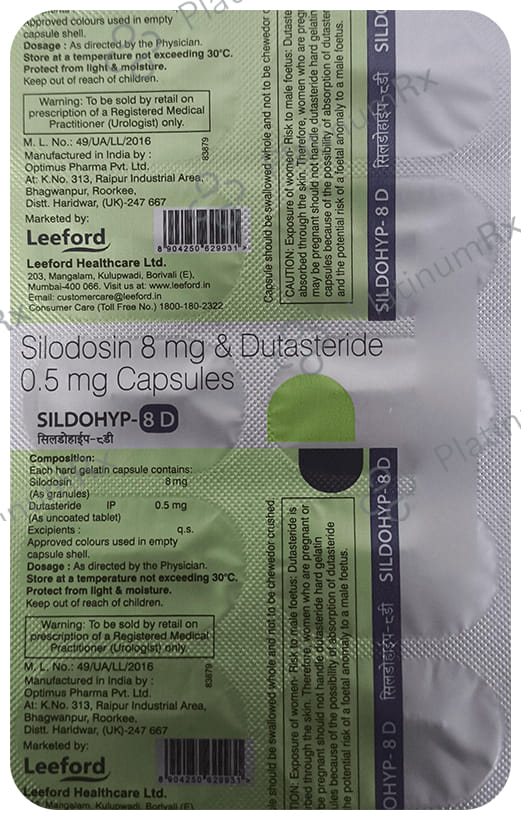 Sildohyp D 8/0.5mg Capsule 10s