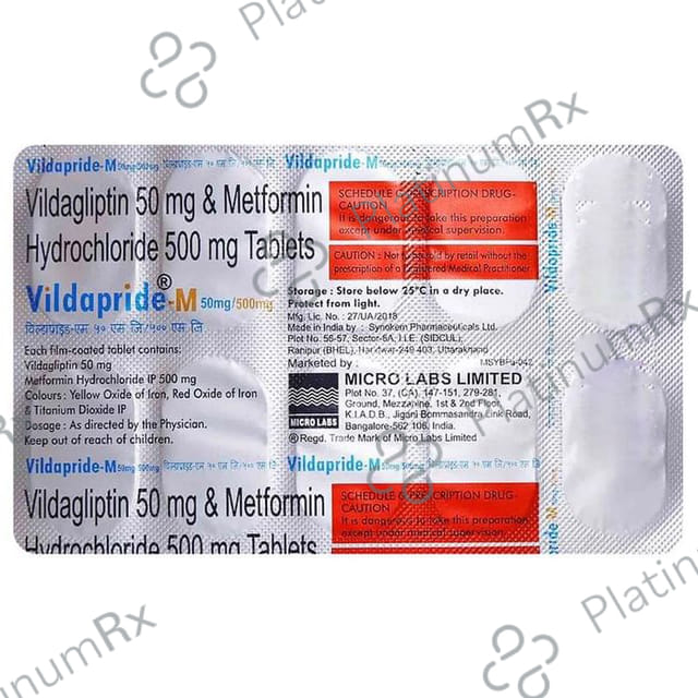 Vildapride M 500/50mg Tablet 10s
