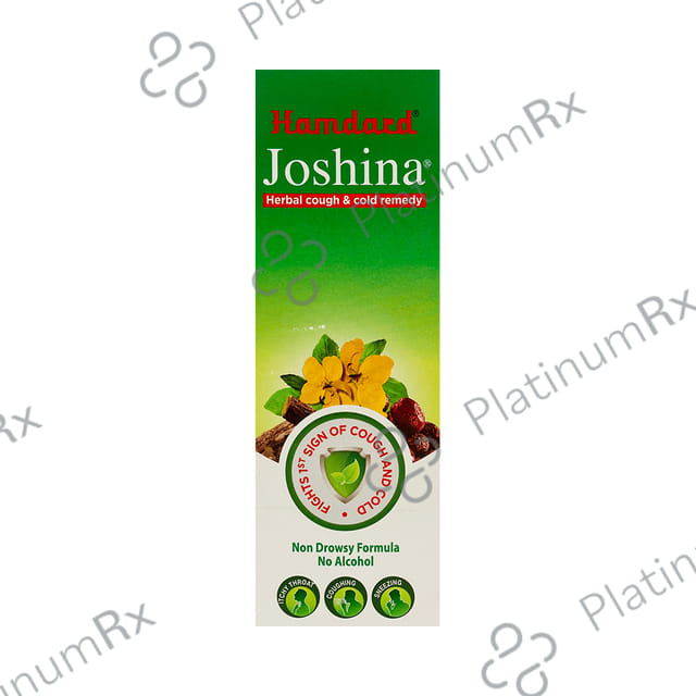 Hamdard Joshina Herbal Cough & Cold Syrup - Non-Drowsy Formula & No Alcohol 200 ml
