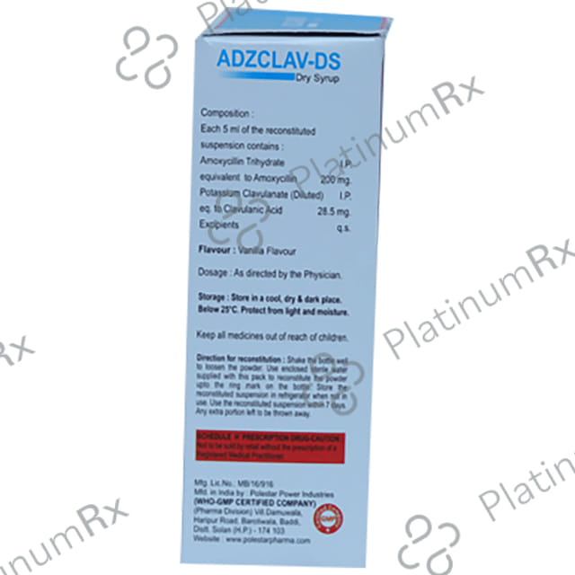 Adzclav DS 200/28.5mg Dry Syrup 30ml