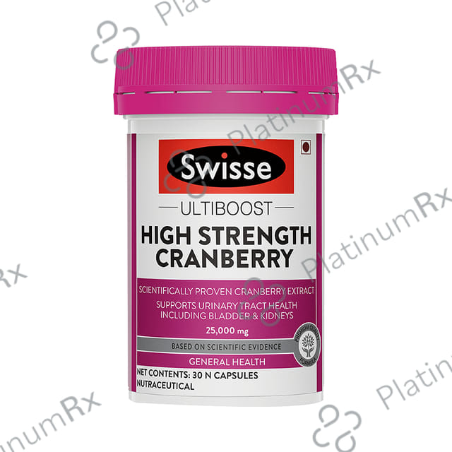 Swisse Ultiboost High Strength Cranberry 25000mg Capsule, Supports Bladder & Kidney Health