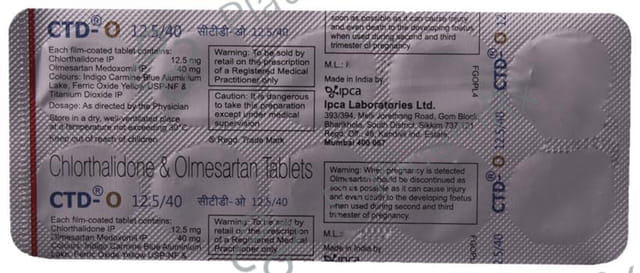 CTD O 12.5/40mg Tablet 10s