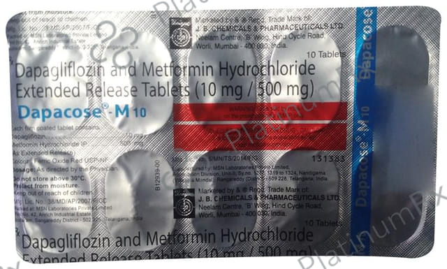 Dapacose M 10/500mg Tablet ER 10s