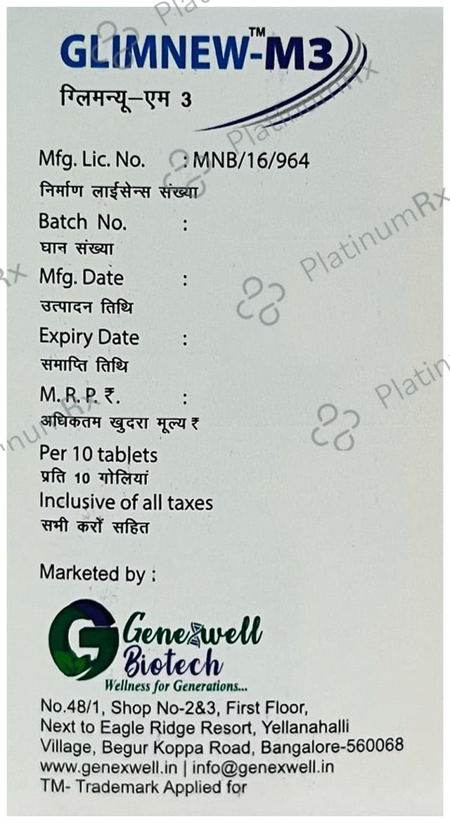 Glimnew M 3/500mg Tablet 10s