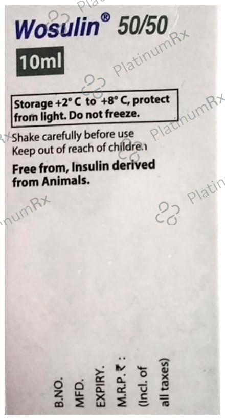 Wosulin 50/50 (40 IU/ml) Vial 1X10ml