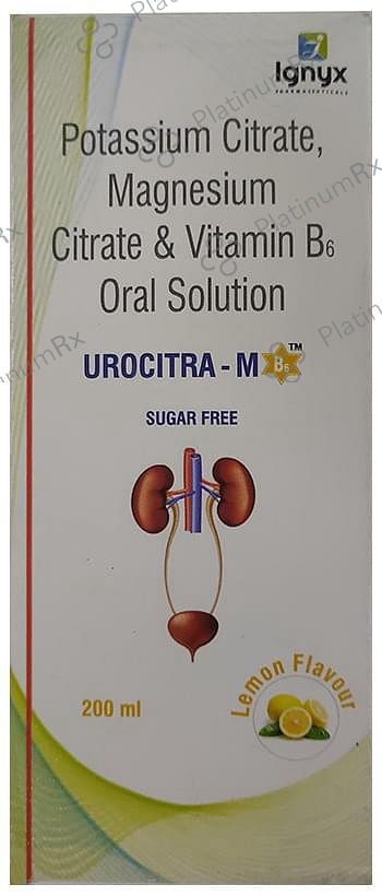 Urocitra-M B6 Oral Solution Sugar Free Lemon