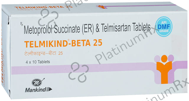 Telmikind Beta 40/25mg Tablet ER 10s