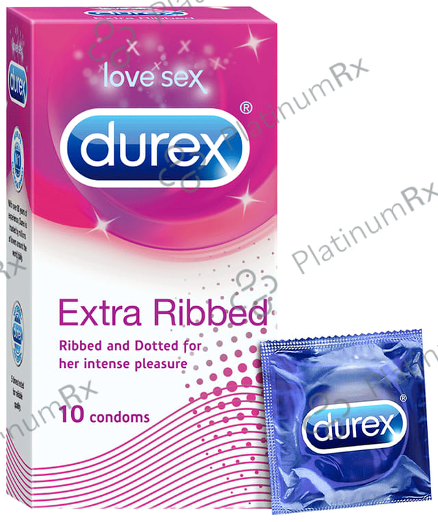 Durex Extra Ribbed Condom 10s